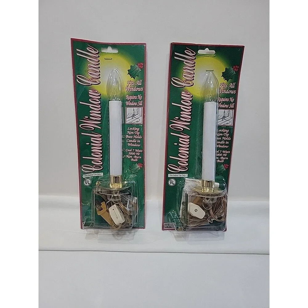 VTG IMC Colonial Electric Window Candle Stick Solid Candlestick Plug In Cord